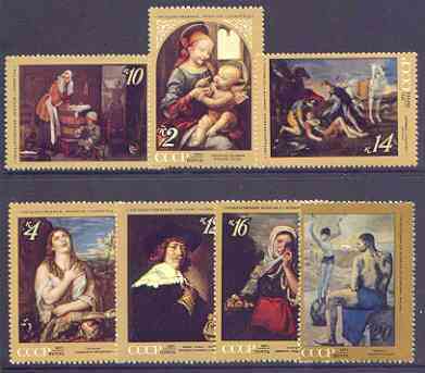 Russia 1971 Foreign Paintings in Russian Museums perf set of 7 unmounted mint, SG 3952-58