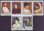 St Thomas & Prince Islands 1982 Paintings of Women by Picasso perf set of 6 fine cds used, Mi 801-06
