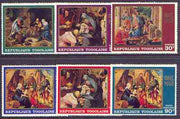 Togo 1968 Christmas - Paintings perf set of 6 unmounted mint SG 621-26