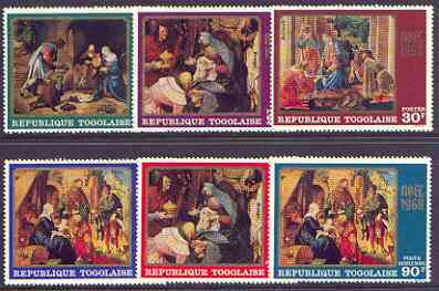 Togo 1968 Christmas - Paintings perf set of 6 unmounted mint SG 621-26