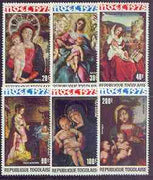 Togo 1975 Christmas - Paintings of 'Virgin & Child' perf set of 6 unmounted mint SG 1110-15