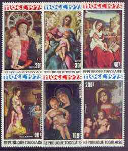 Togo 1975 Christmas - Paintings of 'Virgin & Child' perf set of 6 unmounted mint SG 1110-15