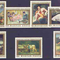 Hungary 1969 Paintings in National Gallery #6 (French Masters) perf set of 7 unmounted mint, SG 2449-55