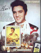 Congo 2002 25th Death Anniversary of Elvis Presley perf souvenir sheet #5 (1957 colour pic of Elvis with Teddy Bears) unmounted mint