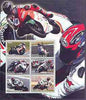 Benin 2002 Racing Motorcycles #1 special large perf sheet containing 6 values unmounted mint