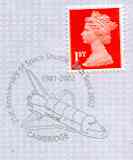 Postmark - Great Britain 2002 souvenir cover for 21st Anniversary of Space Shuttle with illustrated Cambridge cancel
