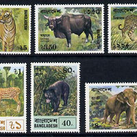 Bangladesh 1977 Animals set of 6 (Bear, Deer, Leopard, Gaur, Elephant & Tiger) unmounted mint, SG 101-06*