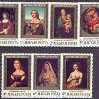 Hungary 1983 500th Birth Anniversary of Raphael perf set of 7 unmounted mint, SG 3495-3501