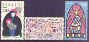 Uruguay 1975 Christmas perf set of 3 unmounted mint, SG 1624-26