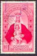 Venezuela 1952 Our Lady of Coromoto 1b red commercially used (large format 36x65 mm) SG 1130