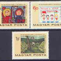 Hungary 1968 Children's Stamp Designs for 50th Anniversary perf set of 3 unmounted mint, SG 2405-07