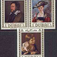 Dubai 1967 Paintings perf set of 3 unmounted mint, SG 253-55