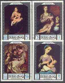 Dubai 1969 Arab Mothers' Day - Paintings perf set of 4 fine used, SG 325-28