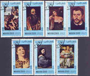 Aden - Mahra 1968 Paintings by Titian perf set of 7 cto used, Mi 83-89A