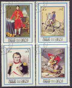 Oman 1970 Paintings of Napoleon perf set of 4 cto used