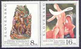 Slovakia 1995 Art (3rd issue) perf set of 2 unmounted mint, SG 227-28