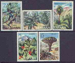 Spain 1973 Spanish Flora (2nd issue) perf set of 5 unmounted mint, SG 2178-82