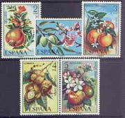 Spain 1975 Spanish Flora (4th issue) perf set of 5 unmounted mint, SG 2299-2303