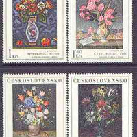 Czechoslovakia 1976 'Praga 78' Stamp Exhibition (2nd issue - Art 11th issue - Paintings of Flowers) perf set of 4 unmounted mint, SG 2313-16