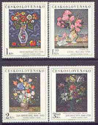 Czechoslovakia 1976 'Praga 78' Stamp Exhibition (2nd issue - Art 11th issue - Paintings of Flowers) perf set of 4 unmounted mint, SG 2313-16