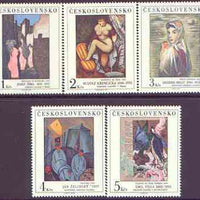 Czechoslovakia 1982 Art (16th issue) set of 5 unmounted mint, SG 2655-59