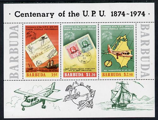 Barbuda 1974 Universal Postal Union m/sheet unmounted mint SG MS 180