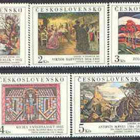 Czechoslovakia 1984 Art (18th issue) set of 5 unmounted mint, SG 2757-61