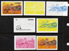 Lesotho 1988 Tennis Federation 3m (Martina Navratilova) unmounted mint set of 7 imperf progressive colour proofs comprising the 4 individual colours plus 2, 3 and all 4-colour composites (as SG 851)