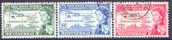 Montserrat 1958 British Caribbean Federation set of 3 fine used, SG 150-52