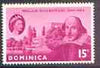 Dominica 1964 400th Birth Anniversary of Shakespeare with wmk inverted unmounted mint, SG 182w