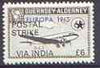 Guernsey - Alderney 1971 POSTAL STRIKE overprinted on DC-3 6d (from 1965 Europa Aircraft set) additionaly overprinted 'VIA INDIA £6' unmounted mint