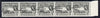 Guyana 1966 GPO Georgetown 1c with Independence opt (Local opt on Script CA wmk) unmounted mint strip of 5 with opt misplaced obliquely (as SG 420)