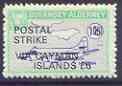 Guernsey - Alderney 1971 POSTAL STRIKE overprinted on Heron 1s6d (from 1967 Aircraft def set) additionaly overprinted 'VIA CAYMAN ISLANDS £6' unmounted mint