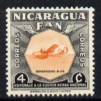 Nicaragua 1954 National Air Force Commemoration - 4c B-24 Bomber unmounted mint SG 1212