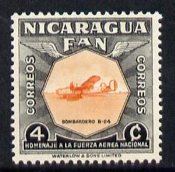 Nicaragua 1954 National Air Force Commemoration - 4c B-24 Bomber unmounted mint SG 1212