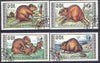 Mongolia 1989 Eurasian Beaver perf set of 4 fine used, SG 1993-96*