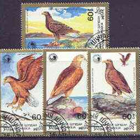 Mongolia 1988 Sea Eagle set of 4 fine used, SG 1963-66*