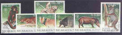 Nicaragua 1990 FAO - Animals perf set of 7 fine used*