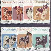 Nicaragua 1987 Dogs perf set of 7 fine used, SG 2878-84*