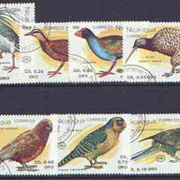 Nicaragua 1990 New Zealand 1990 Stamp Exhibition (Birds) complete perf set of 7 fine used, SG 3071-77*