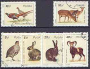 Poland 1986 Game Birds & Animals set of 6 fine cto used, SG 3032-37*