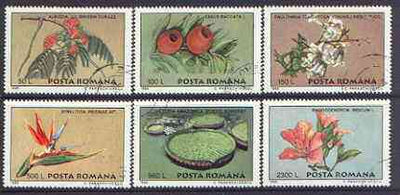 Rumania 1995 Plants from Bucharest Botanical Gardens perf set of 6 fine cto used, SG 5771-76