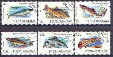 Rumania 1992 Fish perf set of 6 fine cto used, SG 5424-29*