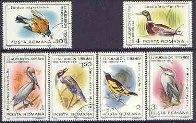Rumania 1985 John Audubon Birds set of 6 fine cto used, SG 4936-41, Mi 4149-54*