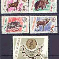 Rumania 1965 Hunting Trophies set of 5 fine cto used, SG 3332-36, Mi 2460-64*