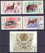 Rumania 1965 Hunting Trophies set of 5 fine cto used, SG 3332-36, Mi 2460-64*