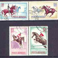 Rumania 1964 Horsemanship set of 4 cto used, Mi 2276-79, SG 3142-45*