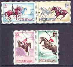 Rumania 1964 Horsemanship set of 4 cto used, Mi 2276-79, SG 3142-45*