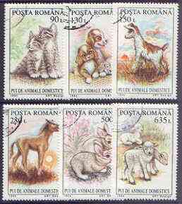 Rumania 1994 Young Domestic Animals perf set of 6 fine cto used, SG 5678-83*