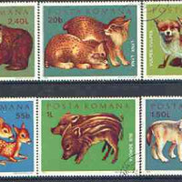 Rumania 1972 Young Wild Animals set of 6 fine cto used, SG 3885-90, Mi 3005-10*